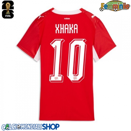 Maglie da calcio Svizzera Granit Xhaka #10 Prima Maglia Femminile Mondiali 2026  Manica Corta